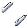 thumbnail image 1 of Cateissary USB Hub Docking Station USB3.0 LED de alta velocidad Divisor externo Adaptador de base portátil Home Silver Type-C Type6 NO6, 1 of 5