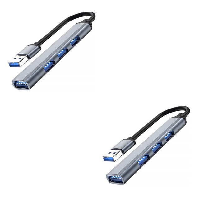 Cateissary USB Hub Docking Station USB3.0 LED de alta velocidad Divisor externo Adaptador de base portátil Home Silver Type-C Type6 NO6