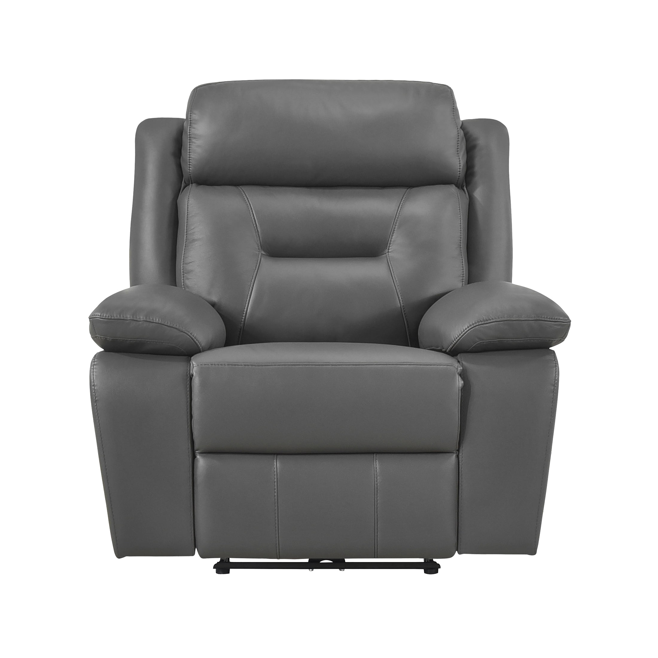 OakvillePark Trevellan Leather Power Reclining Chair, Dark Gray