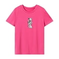 thumbnail image 1 of Camiseta para mujer Ropa deportiva de verano Camiseta cómoda con cuello redondo para oficina en la calle Rosa Rosa, 1 of 7