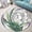 Art Nouveau Lily of the Valley, variant on Round Rug, Handmade Craft 1 Soft Washable Carpet, Non-Slip Floor Mat for Living Room Bedroom Home Decor 24 Inch