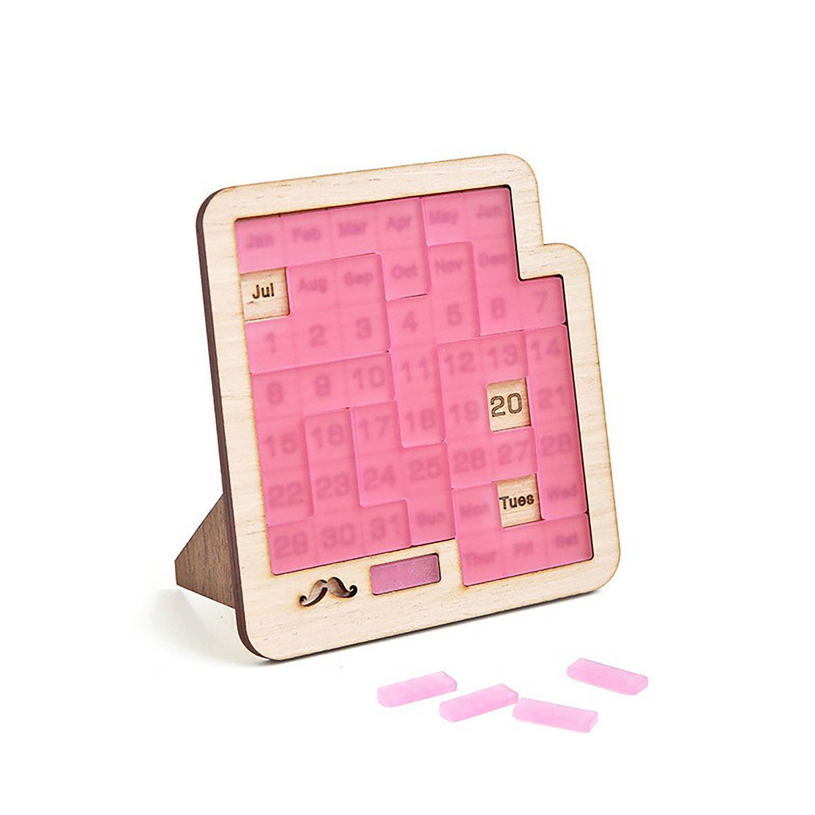 Taqqpue Wooden Daily Calendar Puzzle Toys - A Puzzle A Day,365