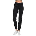 thumbnail image 3 of Pantalones de Yoga de Cintura Alta para Mujer con Puños Ajustables con Cordón y Bolsillos, Ideales para Correr, Entrenar o Ir Al Gimnasio. Negro XL, 3 of 8