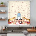 thumbnail image 5 of Japanese Wedding Sheer Curtains 54 Inches Long, Cute Owls Cherry Blossoms Beige Light Filering Curtains, Breathable Simi Curtain Privacy Drapes for Kitchen Bathroom Lightweight Small Window Treatment, 5 of 9