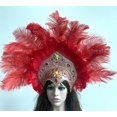 thumbnail image 1 of Tocado para danza del vientre, suministros de Halloween, diadema para danza, tocado de plumas, diadema navideña para mujer, diadema exterior, 1 of 6