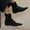 Black, variant on Pointed Toe Low Heel Ankle Boots for Women - Nubuck Suede Fall Winter Fashion Booties Comfortable Casual Shoes Brown 42
