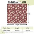 thumbnail image 2 of Colorful Christmas Striped Pattern Square Fitted Tablecloth with Elastic Edge,Square Table Cover,Washable Elastic Table Cover for Home Kitchen Party Decor 36"x36", 2 of 6