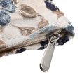 thumbnail image 7 of Vocoste Floral Makeup Bag Zipper Flower Cosmetic Pouch Aesthetic Women Cosmetic Bags Coin Purse Gray Blue, 7 of 7