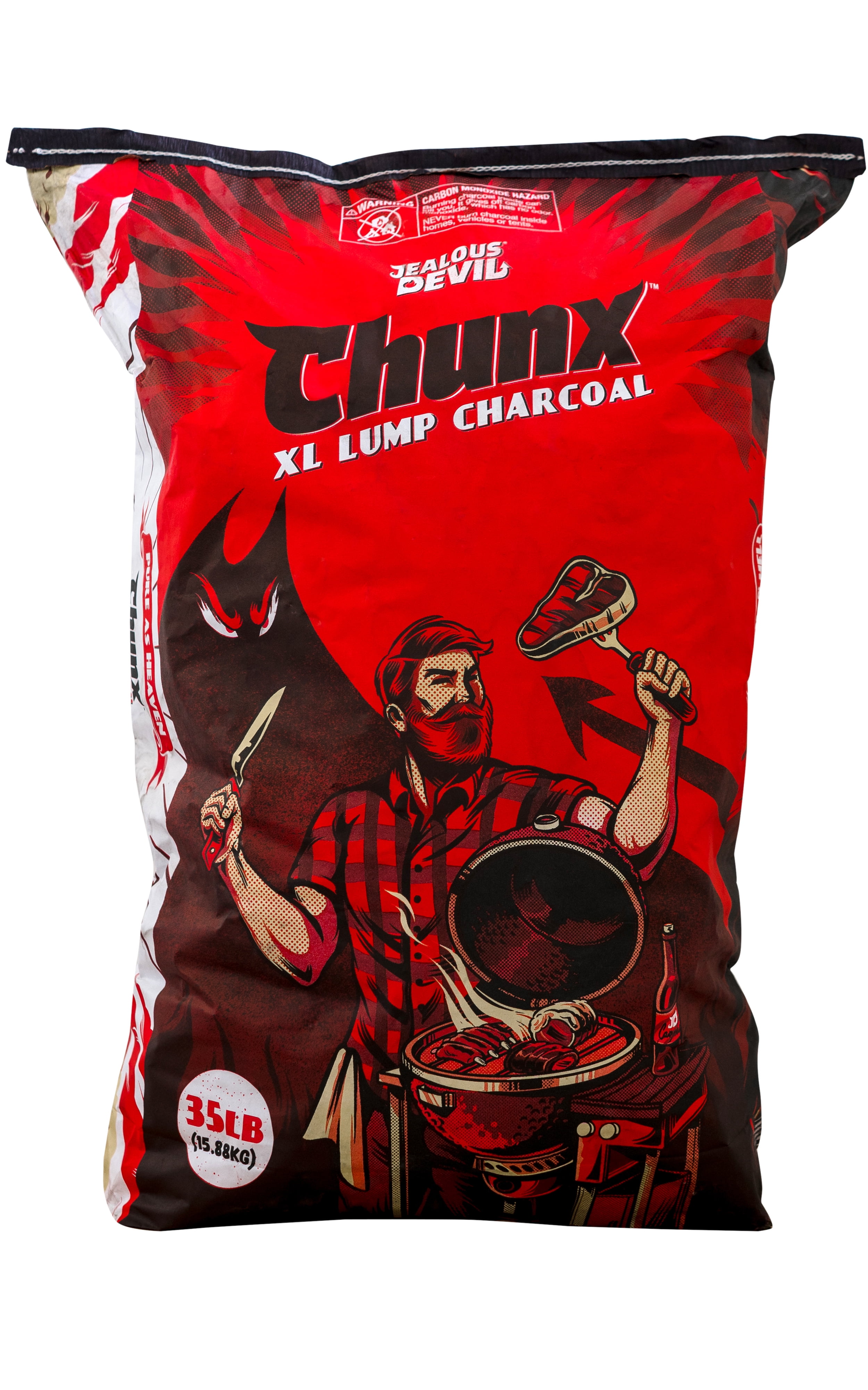 Jealous Devil, Lump Charcoal, 35 lb Chunx XL, All Natural Hardwood
