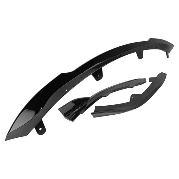 Ikon Motorsports 3PCS Front Bumper Lip Spoiler Lower Air Dam Chin Splitter Bodykit Replacement Compatible With 2019-2021 Toyota Corolla Auris 3rd E210 5-Door Hatchback Gloss Black