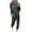 Dark Gray, variant on YOTMKGDO Lounge Sets for Women Women Fashion O-neck Solid Pullover Long Sleeve Bandage Loose Pants Sweatsuits, Sizes 2-3XL