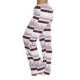 thumbnail image 4 of Just Love Women's Plush Pajama Pants - Soft and Cozy Lounge Pants in Petite to Plus Sizes (White - Heart Fairisle, Large), 4 of 6