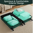thumbnail image 6 of 4 Piece Luggage Sets Travel Suitcase Set,20/24/28/32 inch Luggage with 7PCS Organizer Bags, Green, 6 of 12
