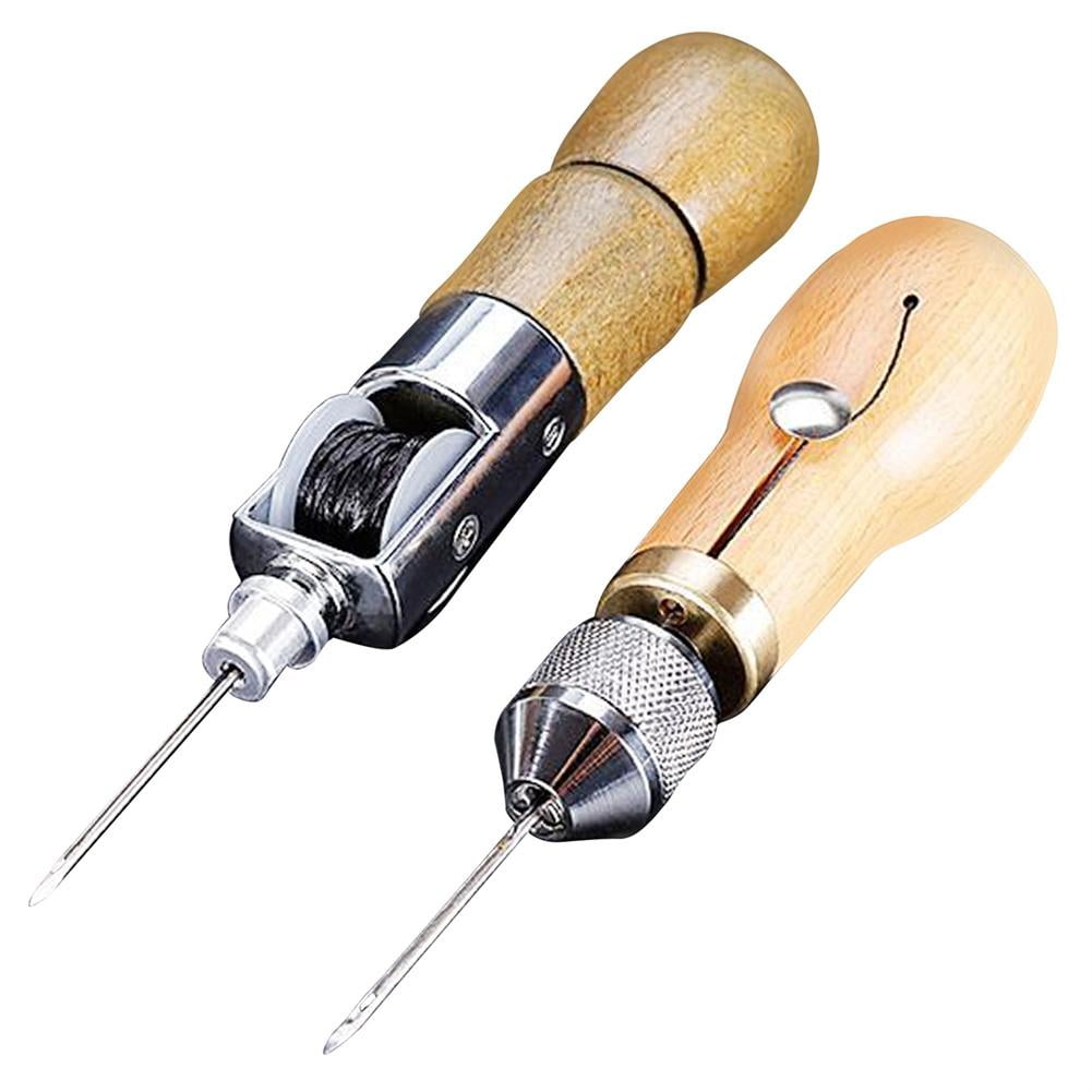 Wouwaft Leather Sewing Machine Set Awl Thread Speedy Stitcher Kit for Belt Shoemaker Too Leather Quickly V6o9 Repair Crafting Canvas P1n1, Size: 13