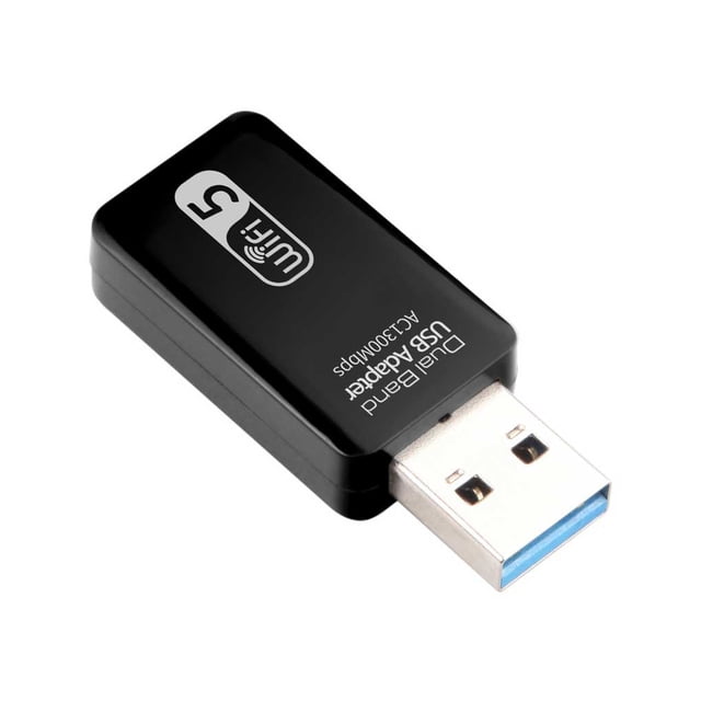 Matsuzay Adaptador USB3.0 de doble banda AC1300Mbps 2,4G/5G, transmisor de ordenadores, accesorio de equipo electrónico más rápido Cables de computadora