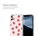 thumbnail image 4 of Pink Strawberry and Flowers Case Compatible with iPhone 12,Aesthetic Art Design TPU Full Cover Shock-proof Case, 4 of 6
