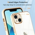 thumbnail image 5 of Case Compatible with iPhone 13 Case Crystal Clear Transparent Design Back Bumper Shockproof Slim Fit Soft TPU Silicone Protective Phone Case Cover for iPhone 13, White, 5 of 14