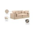 thumbnail image 2 of Meridian Furniture Comfy Beige Velvet 2-Pc. Modular Sofa, 2 of 11