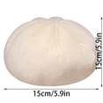 thumbnail image 3 of Giant Plush Steamed Bun Cushion & Plush Pillow, 15cm/5.9in Soft Stuffed Bao Bun Pillow, Cute Food-Shaped Plush Toy for Home Decor, Stress Relief & Comfort, 3 of 7