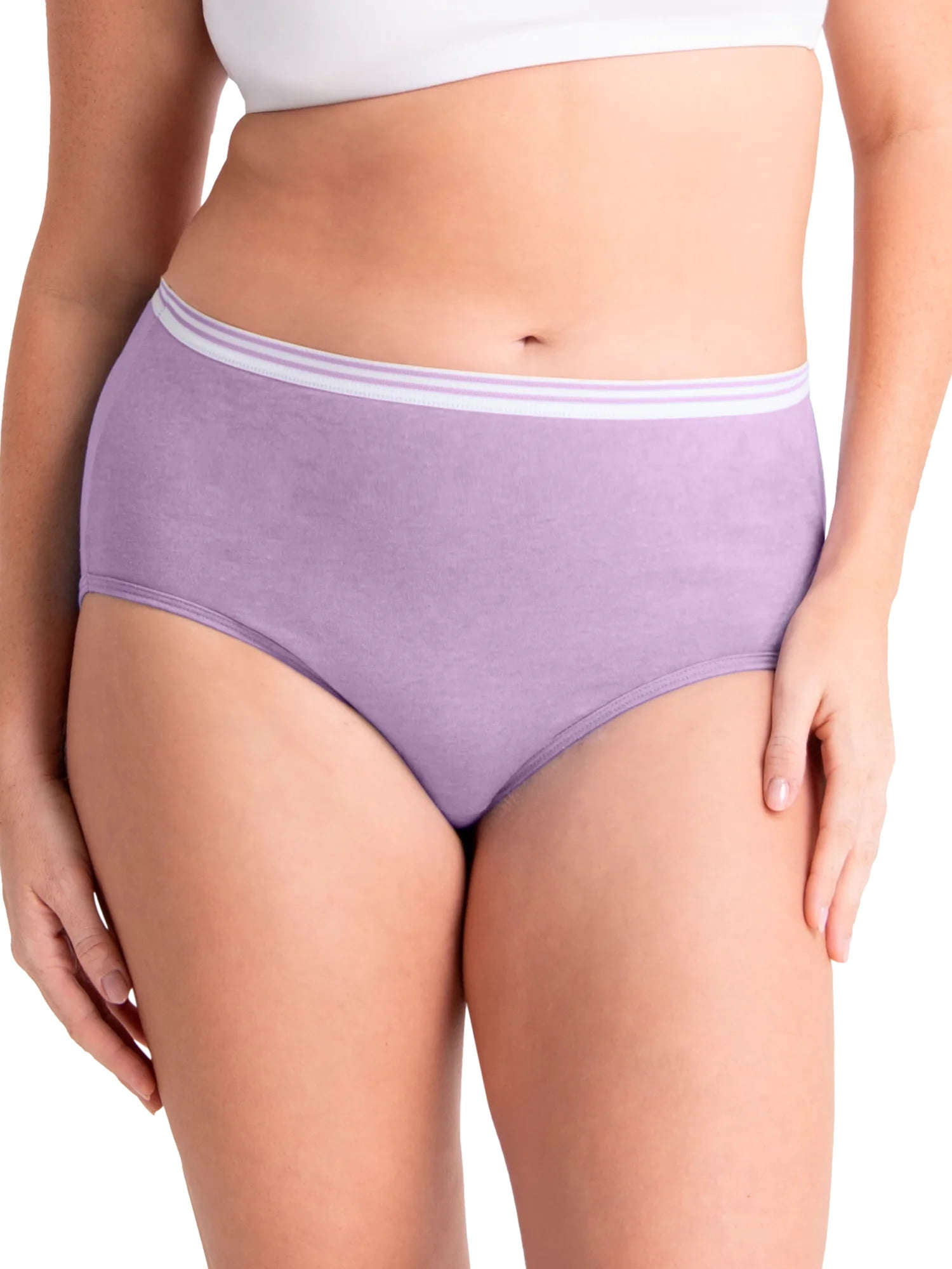 Fruit of the Loom Women's Cotton Brief Underwear, 6-Pack