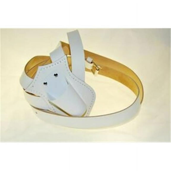 Annin Flagmakers 660006 Double Strap White Leather Parade Belt