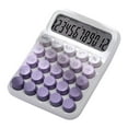 thumbnail image 2 of Goohae Portable Calculator , Mechanical Key Calculator - 12-Digit Lcd Display, Typewriter Style for Office Office Calculator,,Purple, 2 of 8