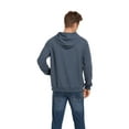 thumbnail image 4 of VICT POPU Men's Casual Hooded Pullover, Long-Sleeved Plaid Jacquard Large-Pocket hoodie, Solid Color Simple Hooded Sweatshirt，Dark Grey Blue，M, 4 of 5