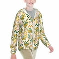 thumbnail image 2 of Xecao Lemon Print Fishing Shirts for teenager Long Sleeve UV Sun Protection Hoodie with Zipper Outdoor Hiking Shirts-Medium, 2 of 7
