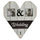 thumbnail image 2 of Marco de fotos de boda de madera madera de boj romántico rústico hecho a mano patrón de corazón dulce regalo foto versátil marco para colgar en la pared decorativo ANGGREK Otros, 2 of 8