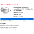 thumbnail image 2 of Front Right ABS Speed Sensor - Compatible with 1991 - 1994 Chevy S10 Blazer RWD 1992 1993, 2 of 2
