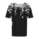 thumbnail image 4 of Camisetas de Cuello Redondo Impreso Gradiente de las Mujeres, Manga Corta Casual Top para el Uso Diario, 4 of 7
