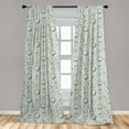 thumbnail image 5 of Ambesonne Nordic Curtains, Finnish Style Bears, Pair of 28"x84", Charcoal Grey Sand Brown, 5 of 5