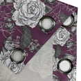 thumbnail image 4 of Ambesonne Grommet Curtain, , 50"x120", Dark Magenta Off White, 4 of 5
