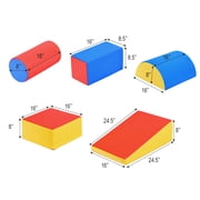 5 Piece Climb and Crawl Foam Activity Play Set,Safe Active Climbing,Lightweight Interactive Set