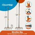 thumbnail image 4 of CLEANHOME Microfiber Mop Floor Dust Mop with Extendable Long Handle, Flat Mop with 4 Reusable Mop Pads and 1 Dirt Removal Scrubber, Suitable for Home Kitchen Bathroom Living Room Cleaning, 4 of 7