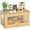 Natural, variant on BAMBANG Bamboo Bread Box for Kitchen Counter, Wooden Bread Storage Container with 4 Sides Transparency, Breadbox Bread Bin Holder for Homemade Bread, Natural
