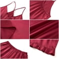 thumbnail image 6 of UVN Satin Pajamas Set for Women Summer V Neck Sexy Camisole Tops and Ruffle Shorts 2 Piece Outfit Silk Pjs Sleepwear Loungewear, 6 of 9
