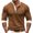 Coffee, variant on Men's Leisure Fashion Solid Color Contrast Design Lapel Button Long Sleeve Tall T Shirts Shirts for Large Men Heat compatible with Machine for T Shirts Plain Shirt Men's Tees Blank T Shirt T Shirt