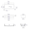 thumbnail image 2 of Pemberly Row 36" Grey Matte Above Mount Fireclay Bathroom Trough Sink, 2 of 5