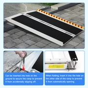 DWALE 2ft Portable Wheelchair Ramp, 800 lbs Capacity Folding Aluminum Ramp with Anti-Slip Surface for Home Steps, Doorways