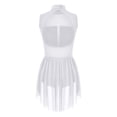 thumbnail image 5 of Aislor ​​Women Sleeveless Figure Ice Skating Ballet Dance Leotard Lyrical Dress White L, 5 of 7