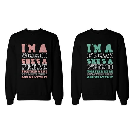 Freak and Weirdo Matching BFF Sweatshirts Cute Sweater for Best (Best Sweatshirt For Printing)