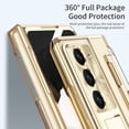 thumbnail image 4 of for Galaxy Z Fold 5 Case with Hinge Protection Electroplating Design Built-in Screen Protector Lightweight Kickstand Protective Phone Case for Samsung Galaxy Z Fold 5 2023 (Gold), 4 of 16