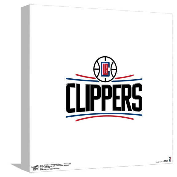 Gallery Pops NBA Los Angeles Clippers - Global Logo Canvas Wall Art, Unframed Version, 12" x 12"