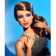 thumbnail image 5 of Barbie Looks Collectible Fashion Doll, Curvy with Wavy Brown Hair & Black Dress, Assembled 12 inch, 5 of 7