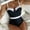 Black, variant on Rigardu Hot Sale!! One Piece Swimsuit for Women Tummy Control Push Up Underwire Swimwear Cheeky Color Block Monokini Bathing Suit Temperament Beach Tight Swimwear with Padded Swimwears Black L