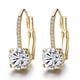 thumbnail image 1 of Aretes redondos de diamantes de cuatro puntas ER para mujer dorado, 1 of 5