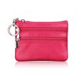 thumbnail image 1 of Cartera de mujer de piel con llavero, rosa, talla única, bolso de mano, 1 of 5