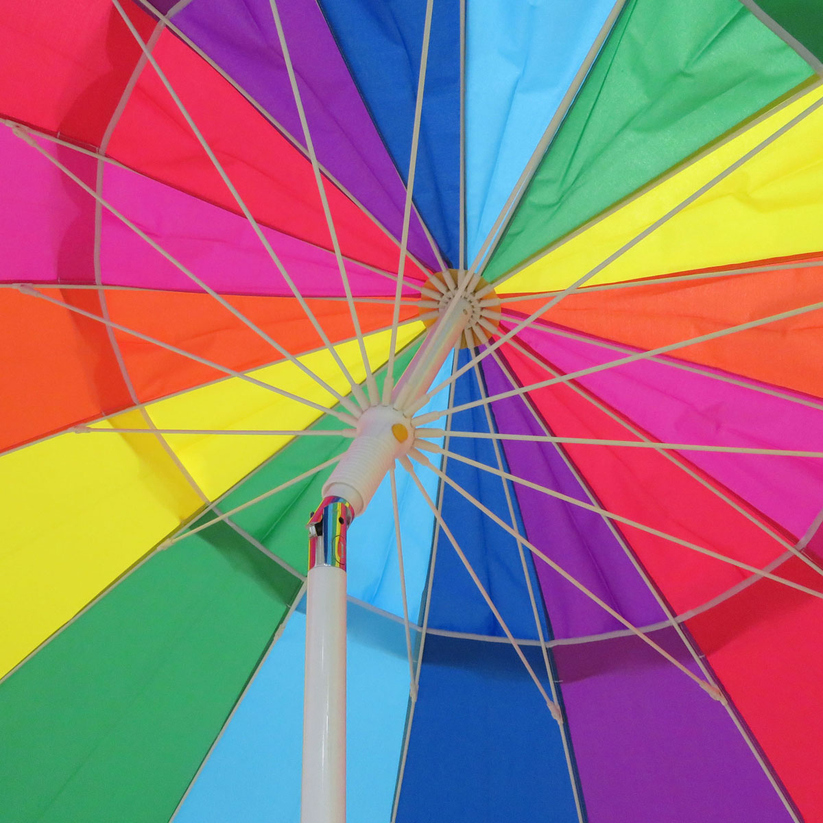 Mainstays 8 ft. Vented Tilt Rainbow Beach Umbrella with UV Protection - image 2 of 5