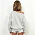 thumbnail image 5 of Dweltoz Off The Shoulder Sweatshirt for Girls Tween Tops Long Sleeve Solid Color Pullover Casual Trendy Sweatshirt Asymmetrical Cute Tops Y2K Sweatshirt,White 9-10 Y, 5 of 5